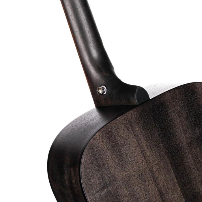 Cort Earth60M OPTB Masif Kapak Akustik Gitar - Trans Black (Başlangıç/Orta Seviye) | Masif Maun Kapak, Şeffaf Siyah Bitiş, Güçlü Orta Frekanslar ve Dreadnought Gövde